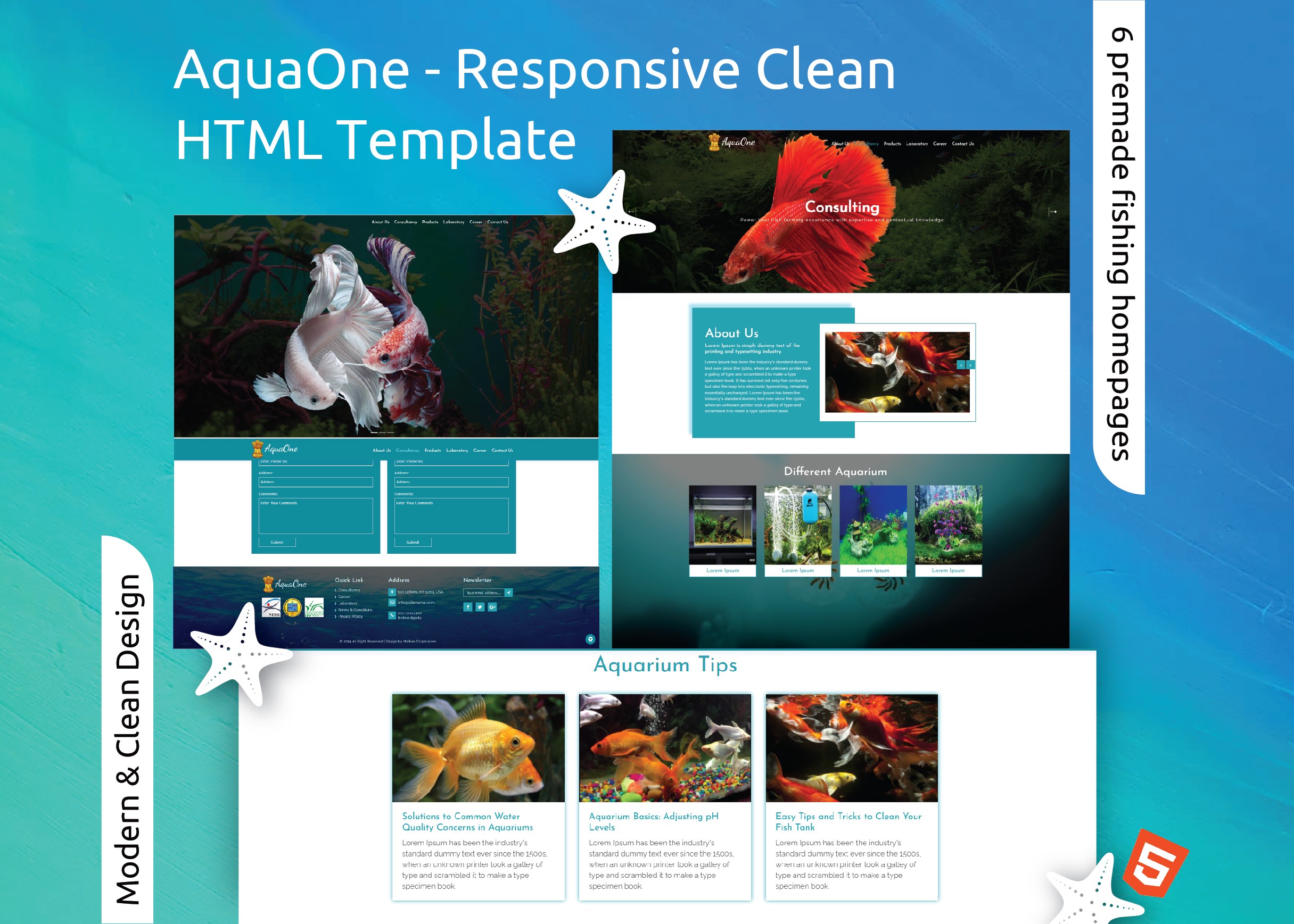 AquaOne - Responsive Clean HTML Template